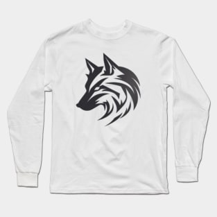 Frost Moon Wolf Shadow Long Sleeve T-Shirt